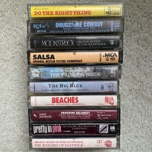 80s I Lot of 10 Movie Soundtracks on Cassette Tape